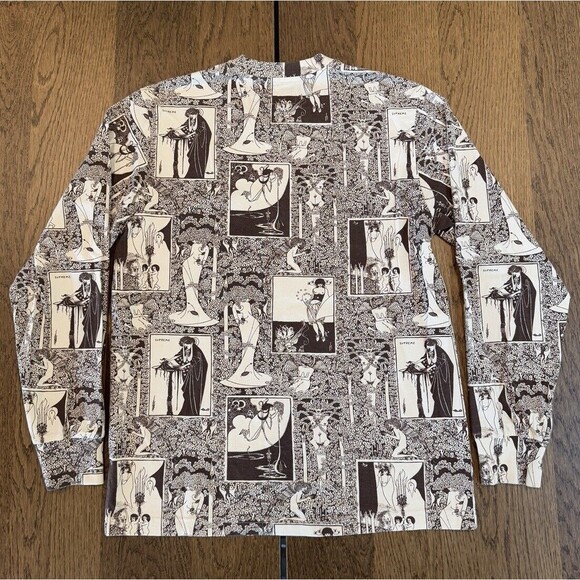 Supreme Salome L/S T-Shirt Men’s Sz S Brown Long Sleeve Embroidered Logo FW18 - Picture 2 of 10